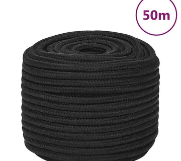 vidaXL Brodski konop tamnocrni 14 mm 50 m od polipropilena - Venlo