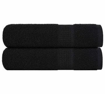 vidaXL Ručnici za ruke FROGN 2 kom. Crni 50x100 cm 360 g/m² - Venlo