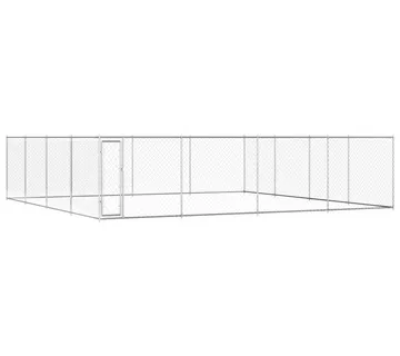 vidaXL Vanjski kavez za pse od pocinčanog čelika 760 x 760 x 185 cm - Venlo