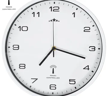 vidaXL Radijski upravljan zidni sat s kvarcnim mehanizmom 31 cm bijeli - Venlo