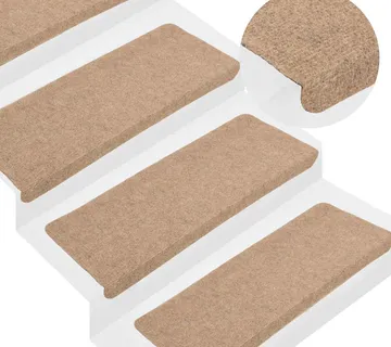vidaXL Samoljepljivi otirači za stepenice 30 kom bež 65x24,5x3,5 cm - Venlo