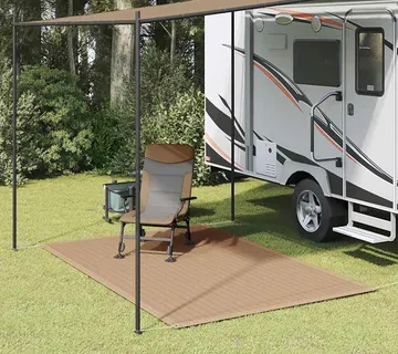 vidaXL Tepih za šator 250 x 200 cm smeđe-sivi - Venlo