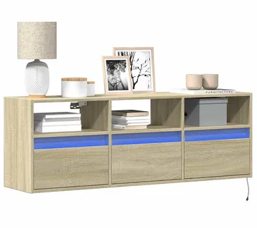 vidaXL Zidni TV ormarić LED boja hrasta sonome 130 x 31 x 45 cm - Venlo