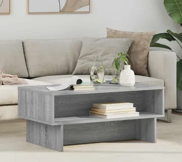 vidaXL Kava Stol Siva Sonoma 80 x 46 x 35 cm Konstruirano drvo - Venlo