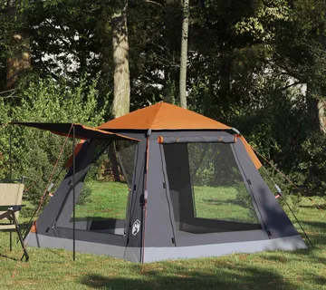 vidaXL 3-osobni Siva i narančasta 185T Polyester - Venlo