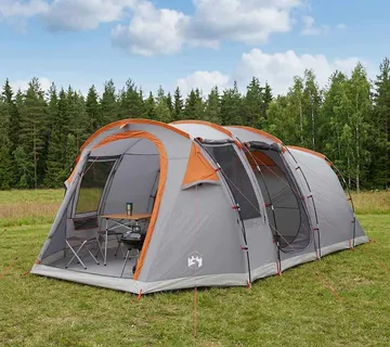 vidaXL Tunelski šator 505 x 330 x 204 cm Siva i narančasta - Venlo