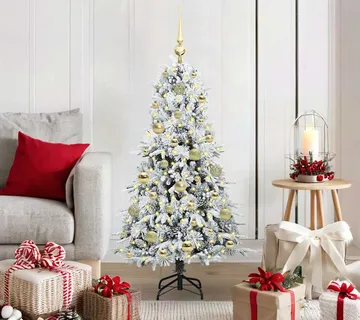 vidaXL Umjetno božićno drvce s nogom s stalakom Bijelo 120 cm PE i PVC - Venlo