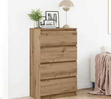 vidaXL Komoda Artisan hrast 60x35x98,5 cm izrađeno drvo - Venlo
