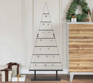 vidaXL Metalna božićna jelka Crna 125,5 cm Čelik - Venlo
