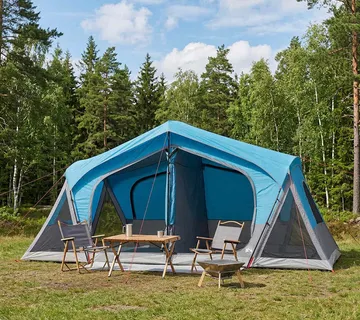 vidaXL Kabinski šator Plava 480 x 273 x 205 cm Poliester i čelik - Venlo