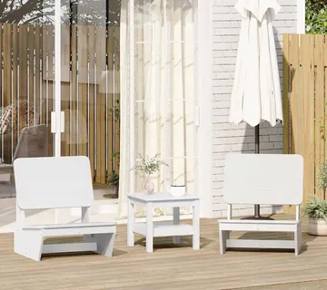 vidaXL Vrtne stolice 2 kom bijele 60x64x70,5 cm masivne borovine - Venlo