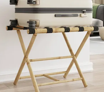 vidaXL Sklopivi stalak za prtljagu 62 x 42 x 50,5 cm od bambusa - Venlo