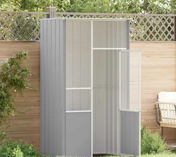 vidaXL Kavez za ptice sivi 115 x 78 x 200 cm od pocinčanog čelika - Venlo