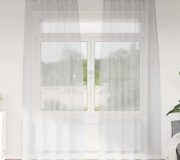 vidaXL Voile zavjesa 2 kom. Svijetlo siva 225 x 140 cm Poliester - Venlo