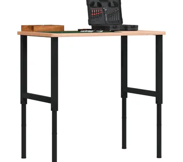 vidaXL Radni stol 100x60x(71,5-98) cm od masivne bukovine pravokutni - Venlo