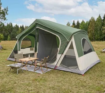 vidaXL Kabinski šator Zelena 480 x 273 x 205 cm Poliester i čelik - Venlo