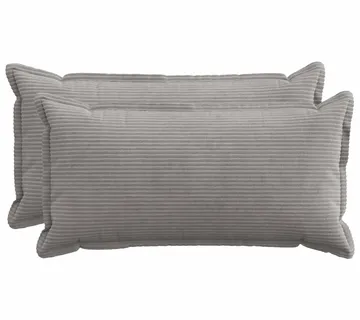 vidaXL Presvlaka za jastuk 2 kom. HOUTEN Svjetlosiva 40 x 80 cm Kord - Venlo