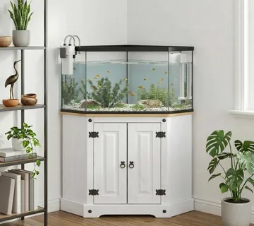 vidaXL Stalak za akvarij CORONA Bijela 70 x 70 x 73 cm 300 kg - Venlo