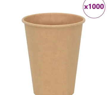 vidaXL papirnate šalice za kavu 1000 kom 12 oz 300 ml smeđe - Venlo