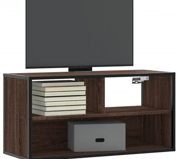 vidaXL TV ormarić smeđi hrast 80x31x39,5 cm Konstruirano drvo i metal - Venlo