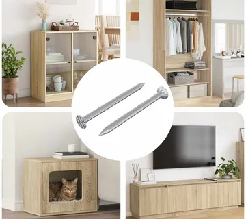 vidaXL Čavli za Drvo 2 pcs Srebrno Ø 3 x 15 mm Metal - Venlo