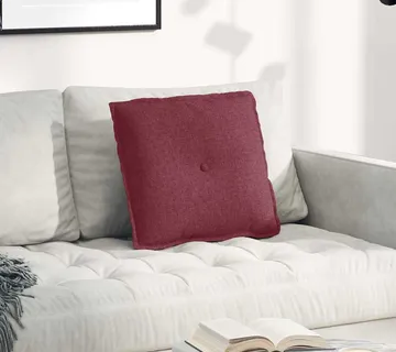 vidaXL Jastuk za leđa Vinska crvena 50 x 19 x 45 cm tkanina - Venlo