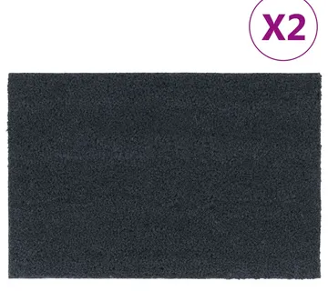 vidaXL Otirači 2 kom tamnosivi 40 x 60 cm čupavi od kokosovih vlakana - Venlo
