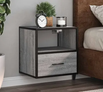 vidaXL Zidni noćni ormarići 2 kom Sivi Sonoma 40x31x39,5 cm - Venlo