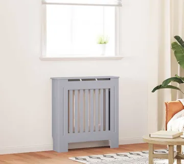 vidaXL Pokrivač radijatora Siva 78 x 19 x 81,5 cm Konstruirano drvo - Venlo