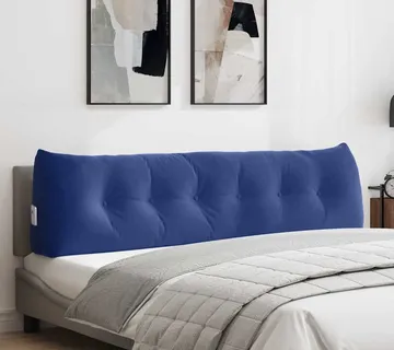 vidaXL Jastuk za leđa Policijska plava 180 x 24 x 50 cm Baršun - Venlo