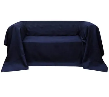 vidaXL Prekrivač za Kauč Mikro-fiber Plava boja 140 x 210 cm - Venlo