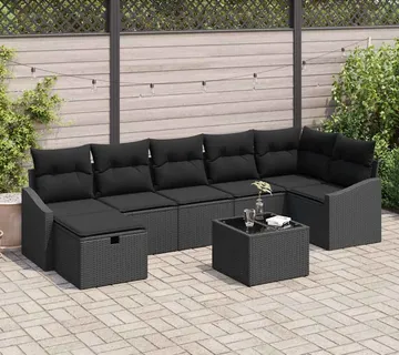 vidaXL Set sofe 8 kom. poliratan - Venlo