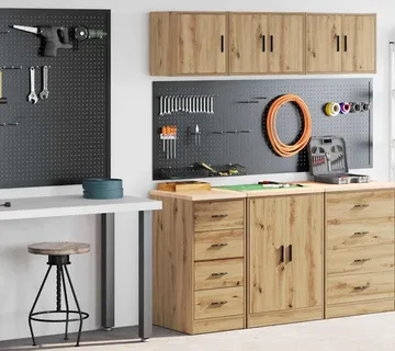 vidaXL Garažni ormarići 2 kom boja hrasta artisan konstruirano drvo - Venlo