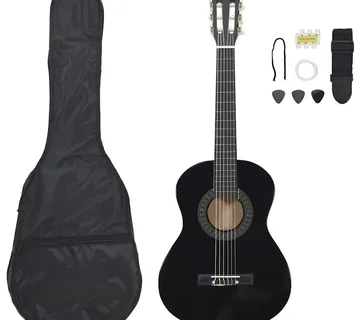 vidaXL 8-dijelni set klasične gitare za početnike crni 1/2 34" - Venlo