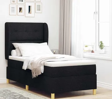 vidaXL Krevet s opruga kutije s uzglavljem Crna 200 x 80 cm tkanina - Venlo
