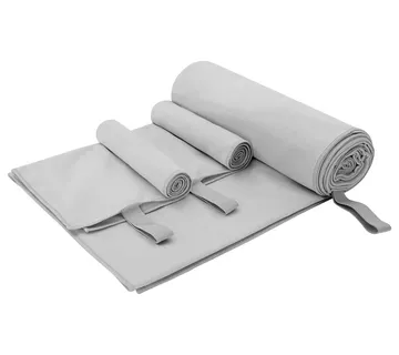 vidaXL Set sportskih ručnika 3 kom. Siva 210 x 100 cm - Venlo