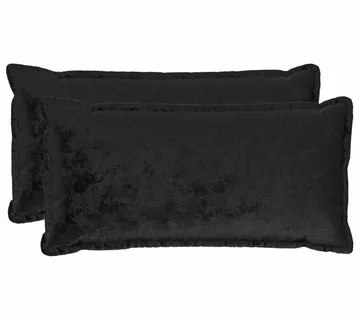 vidaXL Presvlaka za jastuk 2 pcs HOUTEN Crna 40 x 80 cm Flanel - Venlo