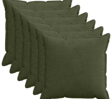 vidaXL Presvlaka za jastuk 6 kom. HOUTEN Zelena 60 x 60 cm Kord - Venlo