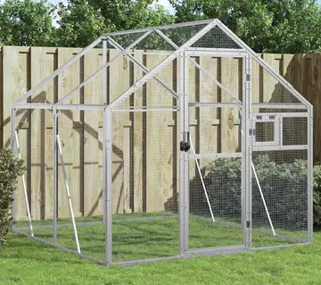 vidaXL Kavez za ptice srebrni 1,79x2x1,85 m aluminijski - Venlo