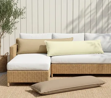 vidaXL Presvlaka za jastuk 2 kom. HOUTEN Krem 40 x 145 cm Poliester - Venlo