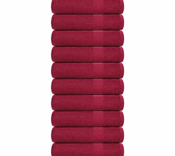 vidaXL Ručnici za tuširanje FROGN 10 kom bordeaux 70x140 cm 360 g/m² - Venlo
