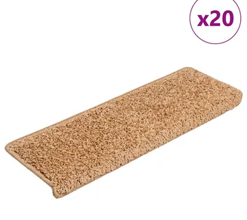 vidaXL Prostirke za stepenice 20 kom 65x21x4 cm bež pravokutni rub - Venlo