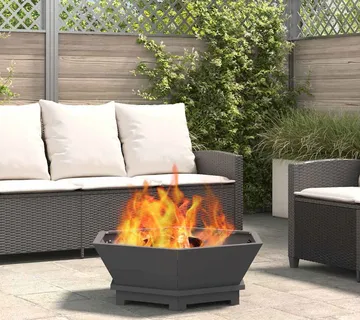 vidaXL Vatra zdjela Crna 75 x 75 x 28 cm Otporni čelik - Venlo