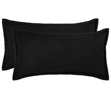 vidaXL Presvlaka za jastuk 2 pcs HOUTEN Crna 40 x 80 cm Bouclé - Venlo