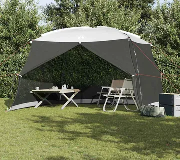 vidaXL Šator s mrežom protiv komaraca s krovom Siva 380 x 380 x 225 cm - Venlo