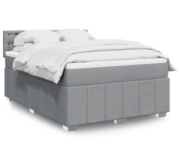 vidaXL Krevet box spring s madracem svjetlosiva 160x200 cm tkanina - Venlo