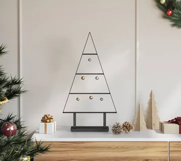 vidaXL Metalna božićna jelka Crna 60 cm Čelik - Venlo