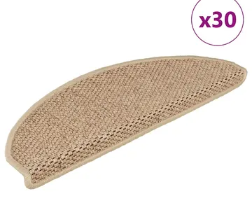 vidaXL Samoljepljivi otirači za stepenice 30kom 65x21x4cm boja pijeska - Venlo