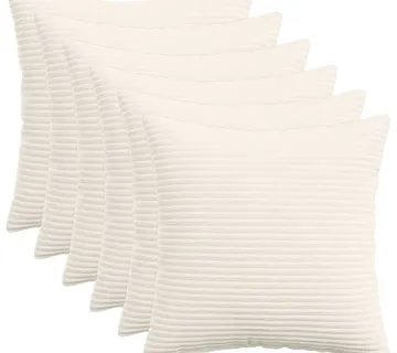 vidaXL Presvlaka za jastuk 6 pcs HEERLEN Krem 30 x 30 cm Kord - Venlo