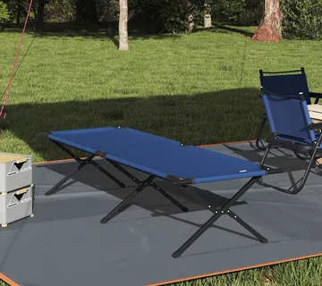 vidaXL Sklopivi kamperski krevet Plava 210 x 80 x 46 cm Oxford tkanina - Venlo